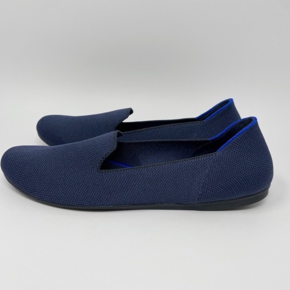 Rothy’s The Loafer Navy Soft Flexible Knit Slip On Flats Shoes Sz 8 - Picture 4 of 4